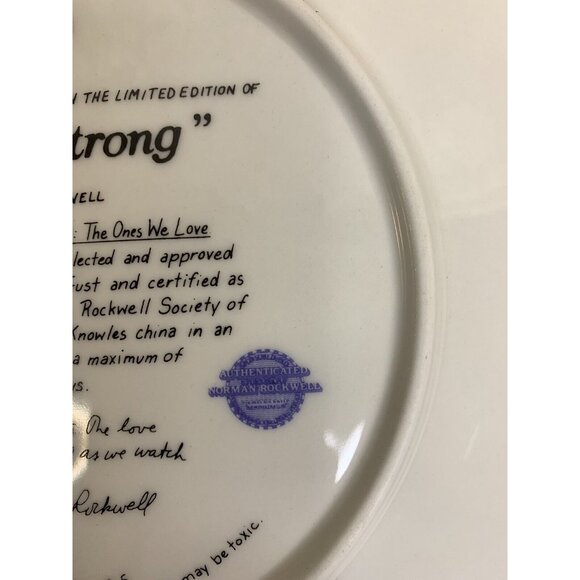 Bradford Exchange Norman Rockwell GROWING STRONG 1989 Collector Plate Knowles - Picture 6 of 8